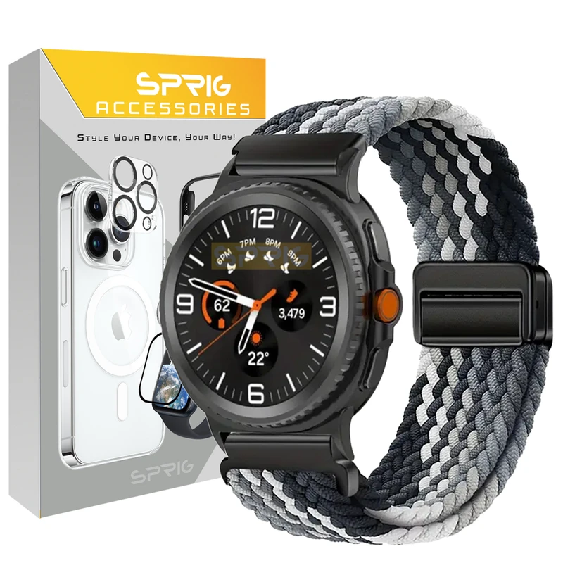 بند اسپریگ مدل Braided solo Magnet W8 مناسب برای ساعت هوشمند سامسونگ Galaxy Watch 8 40mm / 8 44mm