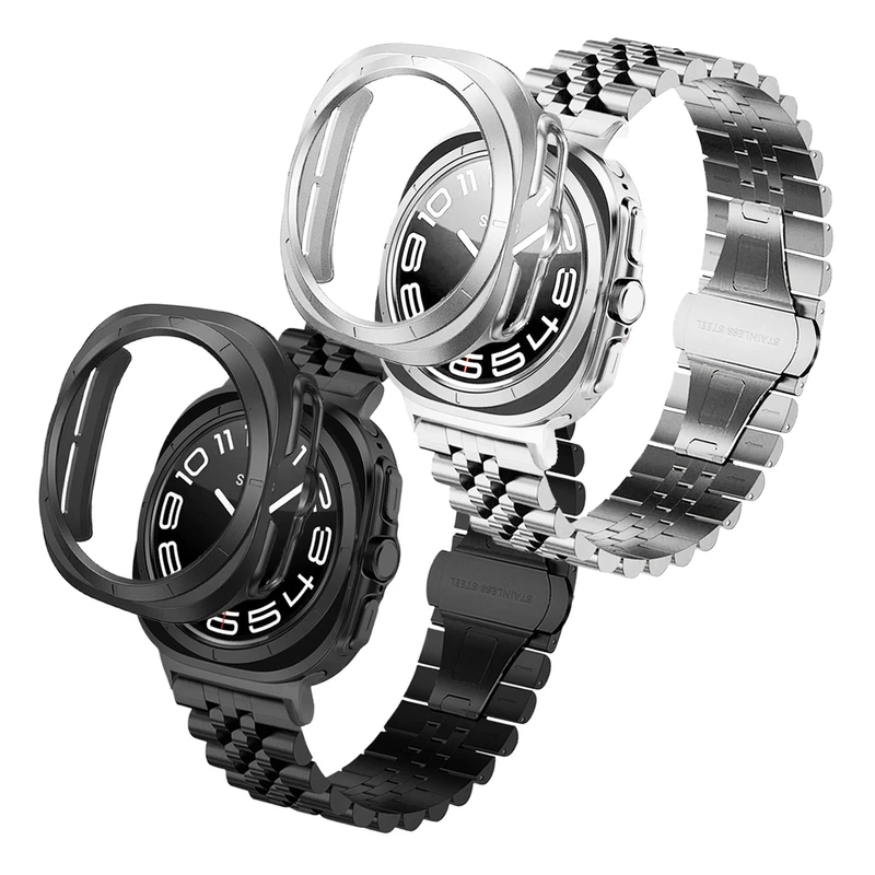 بند اسپریگ مدل 5Bead JustG مناسب برای ساعت هوشمند سامسونگ Galaxy Watch 7 Ultra 47mm به همراه کاور