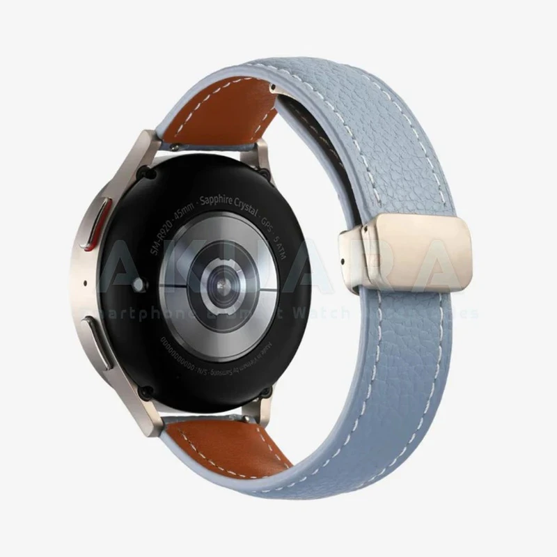 بند ساعت آکوآرا مدل Magnetic Leather AK مناسب برای ساعت هوشمند میبرو A2 / C3 / X1 / A1 / Lite 2 سایز 22mm