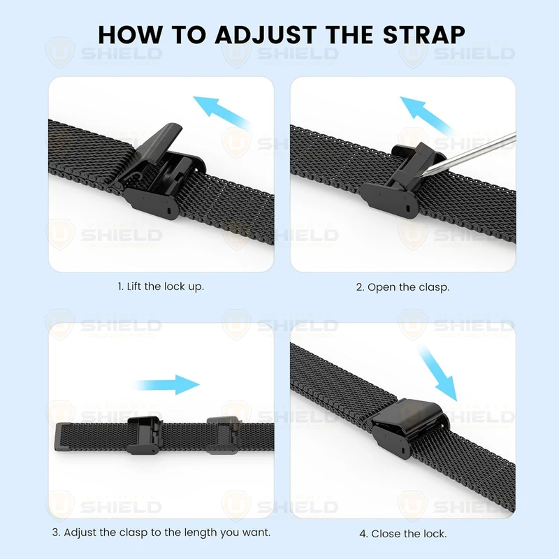 بند آلتیمیت شیلد مدل Milanese GK مناسب برای ساعت هوشمند شیائومی Mi Band 10 12mm