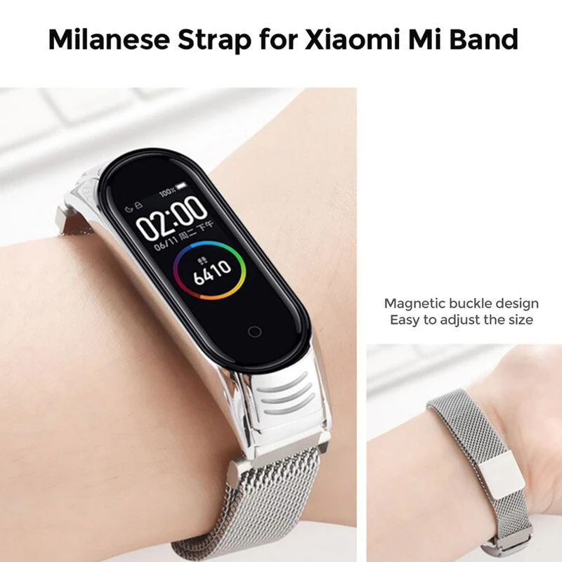 بند هاپلایت مدل Milanese HL مناسب برای ساعت هوشمند شیائومی Mi Band 7