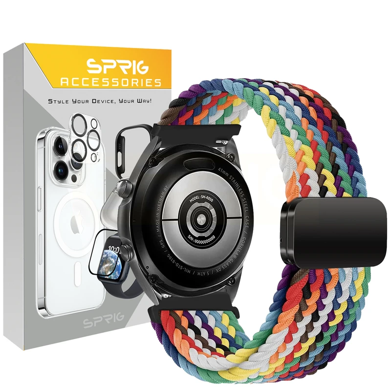 بند اسپریگ مدل Magnetic solo Braided TW مناسب برای ساعت هوشمند گلوریمی GX Sport size 22mm
