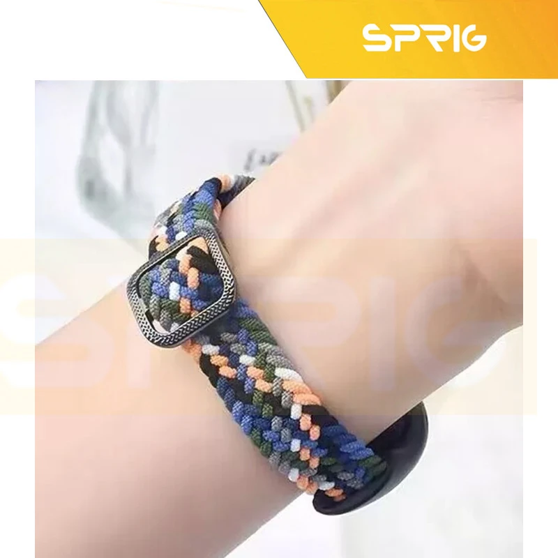بند اسپریگ مدل Braided Dual colors مناسب برای ساعت هوشمند شیائومی Mi band 10