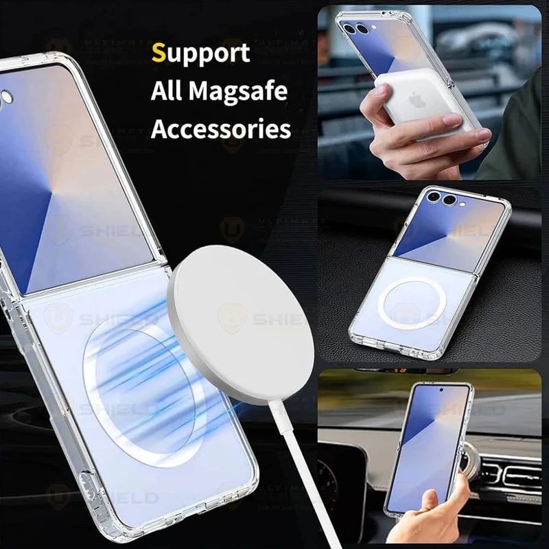 کاور آلتیمیت شیلد مدل Clear Magsafe UL مناسب برای گوشی موبایل سامسونگ Galaxy Z Flip 7