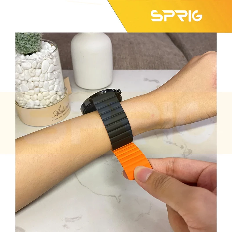 بند اسپریگ مدل Silicone Magnetic Link TW مناسب برای ساعت هوشمند ناتینگ سایز mm 22 سری CMF Watch Pro 3