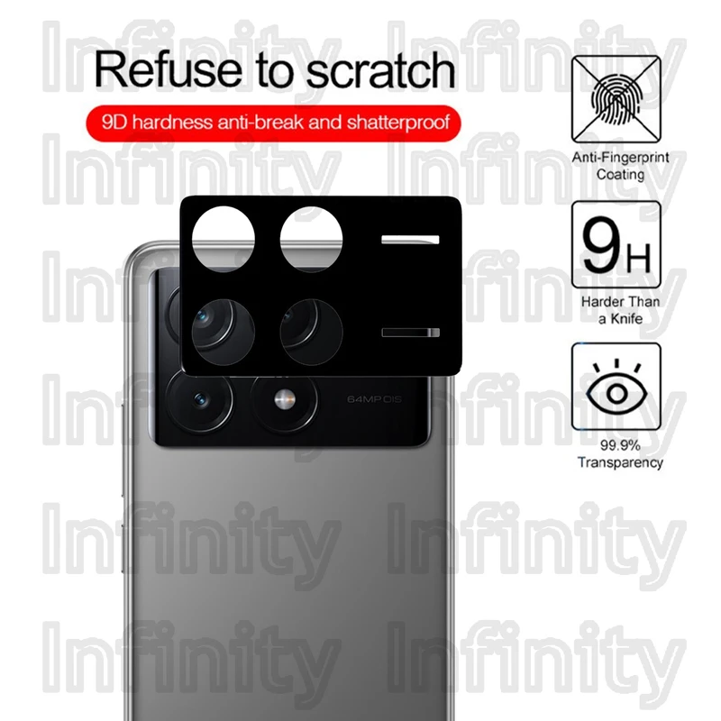 محافظ لنز دوربین اینفینیتی مدل 3D-IN مناسب برای گوشی موبایل شیائومی Poco X6 Pro