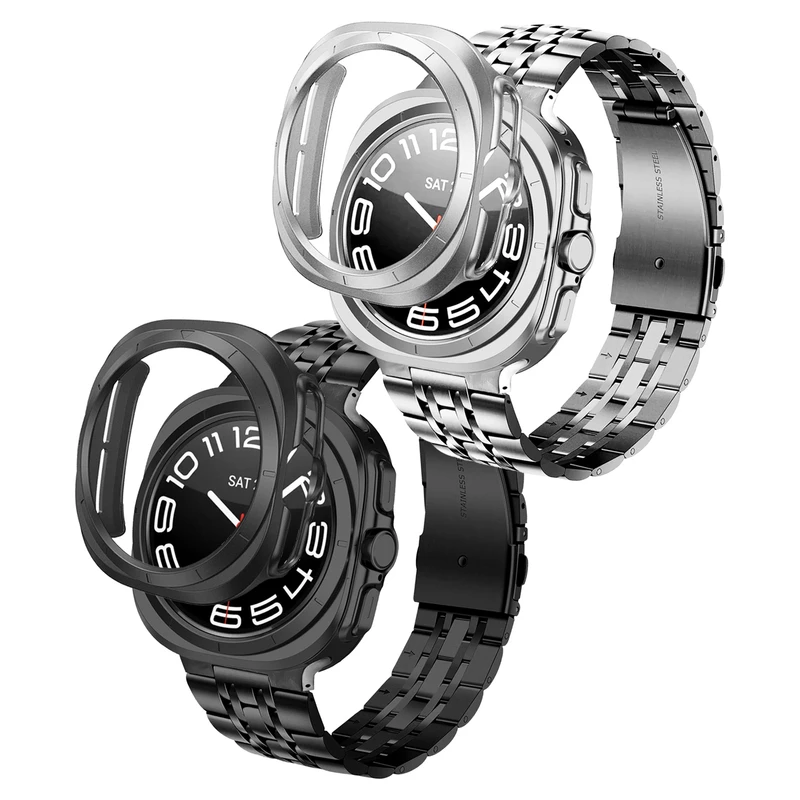بند اسپریگ مدل 7Bead JustG مناسب برای ساعت هوشمند سامسونگ Galaxy Watch 7 Ultra 47mm به همراه کاور