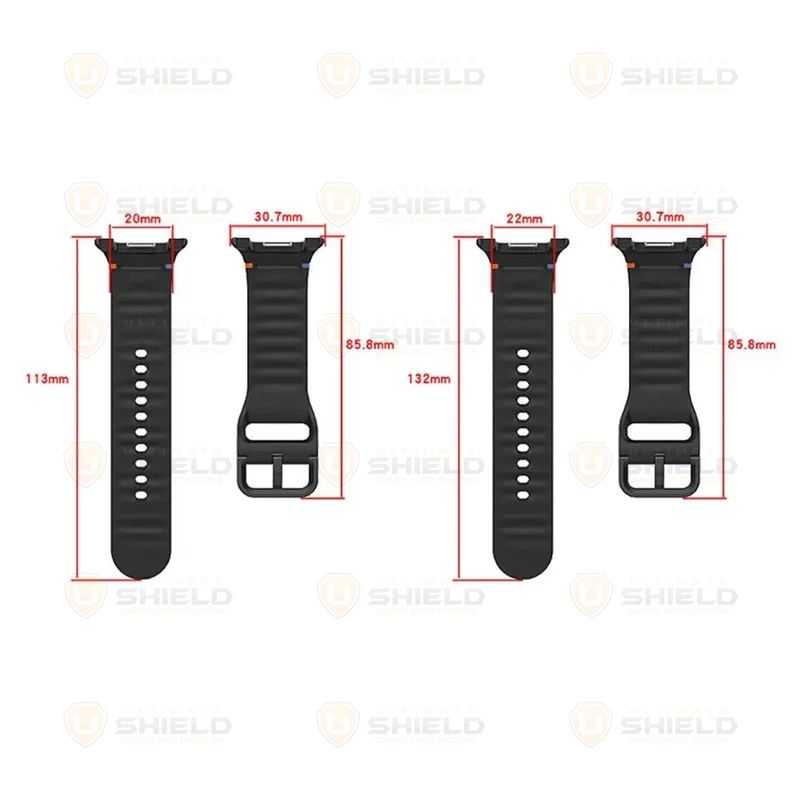 بند آلتیمیت شیلد مدل Silic NV8 مناسب برای ساعت هوشمند سامسونگ Galaxy Watch 8 40mm