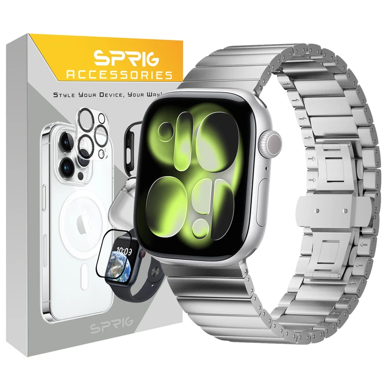 بند اسپریگ مدل Swatch Link STL مناسب برای اپل واچ 46 میلی متری سری 10