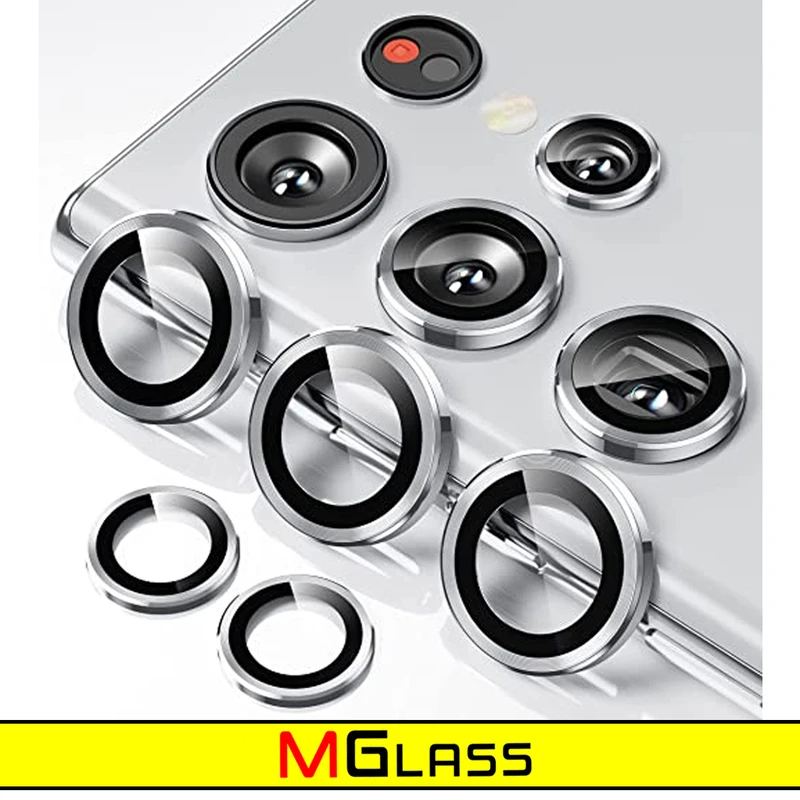 محافظ لنز دوربین ام‌گلس مدل Ring Metal مناسب برای گوشی موبایل سامسونگ Galaxy S22 Ultra