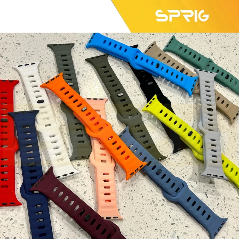 بند اسپریگ مدل Spig Sport AC مناسب برای اپل واچ 44/45 میلی متری سری 4/5/6/7/SE