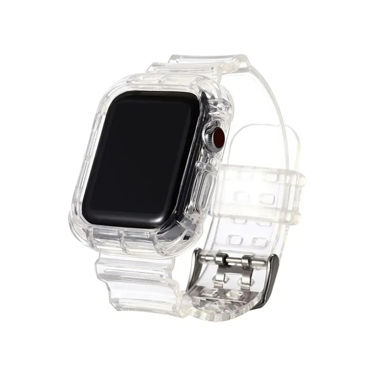 بند پلاس مدل Transparent Shock PL مناسب برای اپل واچ Series 10 46mm Aluminum