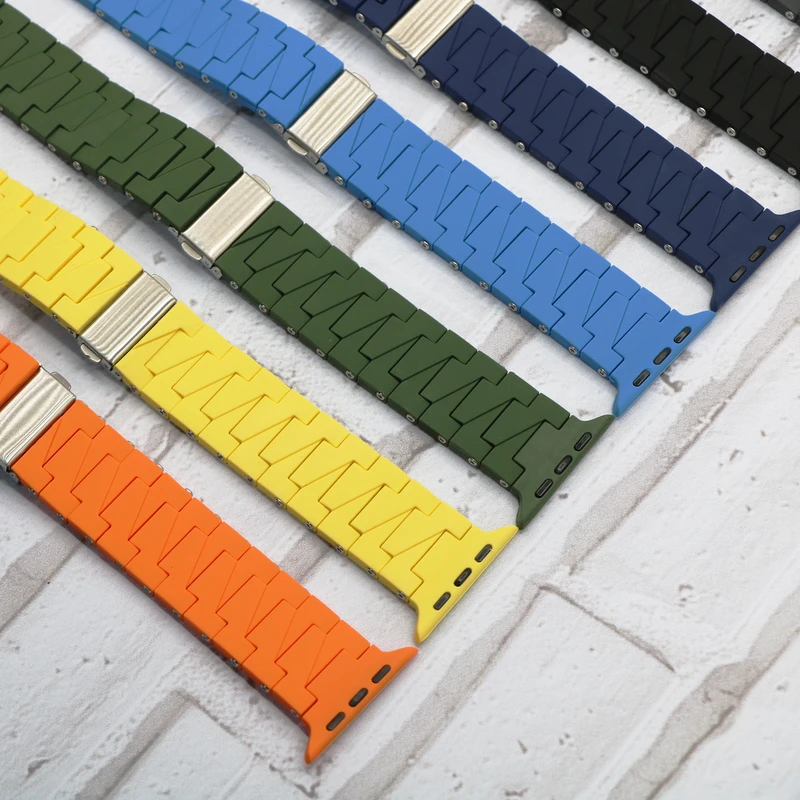 بند هاپلایت مدل Silicone Bead HL مناسب برای اپل واچ سری Se/1/2/3/4/5/6/7/8/9 سایز 42/44/45 میلیمتری