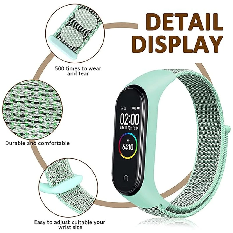 بند شیپ مدل Nylon SK SH مناسب برای ساعت هوشمند شیائومی Mi band 3/4/5/6/7