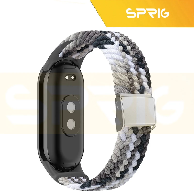بند اسپریگ مدل BraidedSGK-CLGuard مناسب برای ساعت هوشمند شیائومی Mi band 9 به همراه کاور