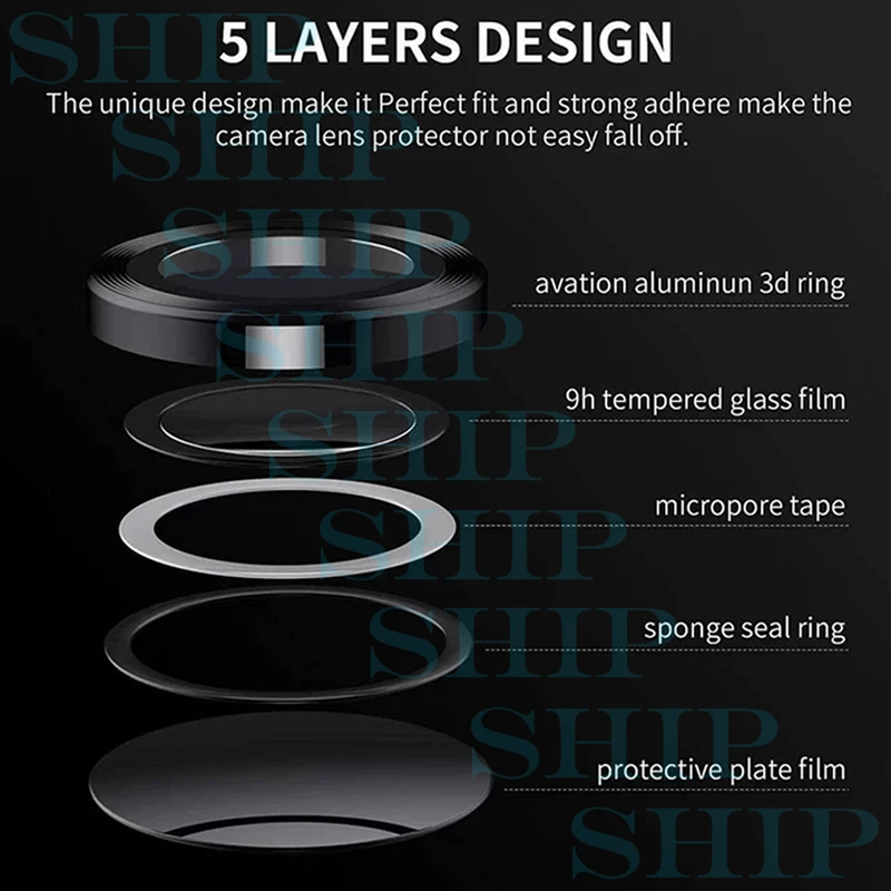محافظ لنز دوربین شیپ مدل Ring-Metal-SH مناسب برای گوشی موبایل شیائومی Poco X6 Pro