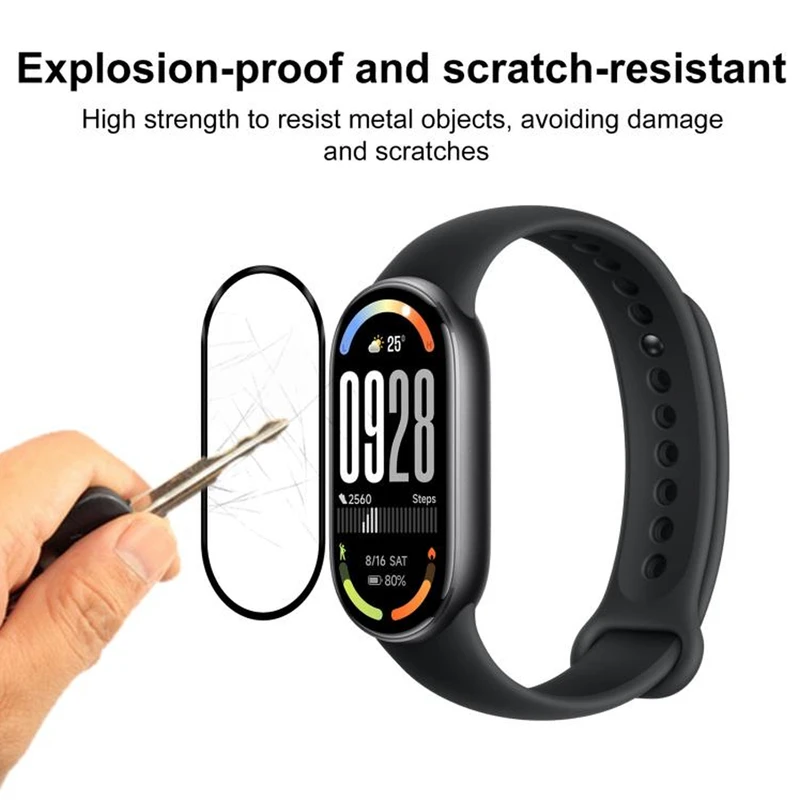 محافظ صفحه نمایش نانو زیرو مدل Pmma-ZR مناسب برای ساعت هوشمند شیائومی Mi Band 10 بسته سه عددی