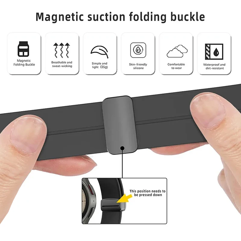 بند شیپ مدل SIC MAG SH مناسب برای ساعت هوشمند سامسونگ Galaxy watch 4/5/6 سایز 40/43/44/46/47mm