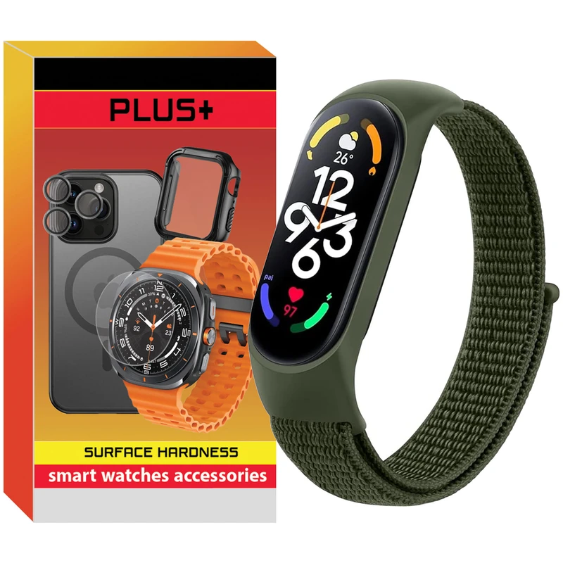 بند پلاس مدل Nylon SK PL مناسب برای ساعت هوشمند شیائومی Mi band 5/6/7