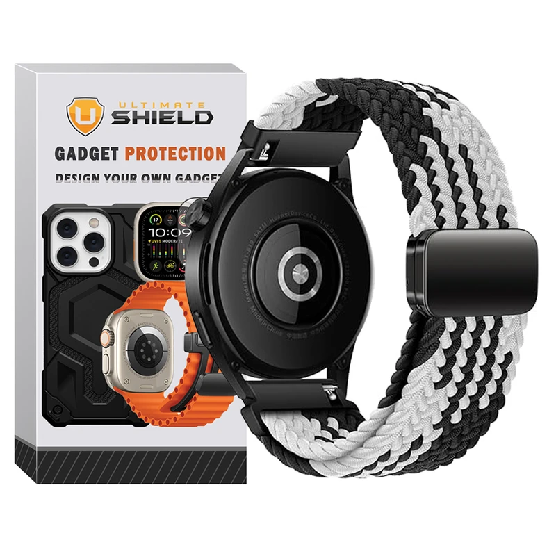 بند آلتیمیت شیلد مدل Braided Magsolo Mix TW مناسب برای ساعت هوشمند گلوریمی Glorimi M1 Pro / M2 / M2 Pro / M2 Max / GS1 Pro / GS2 / GR1 22mm