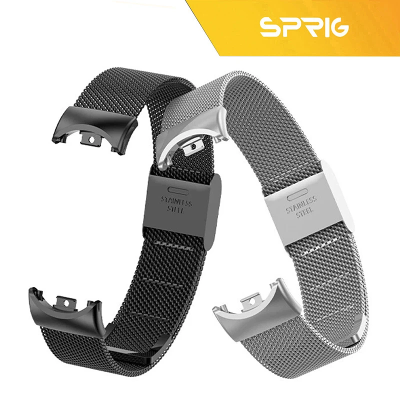 بند اسپریگ مدل milanese SGK مناسب برای ساعت هوشمند شیائومی Mi band 8/9 12mm