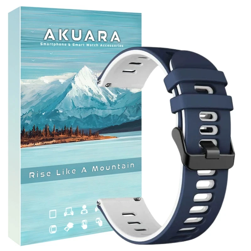 بند ساعت آکوآرا مدل Silicone 2C AK مناسب برای ساعت هوشمند شیائومی Redmi Watch 5 Active / Redmi Watch 5 Lite سایز 22mm