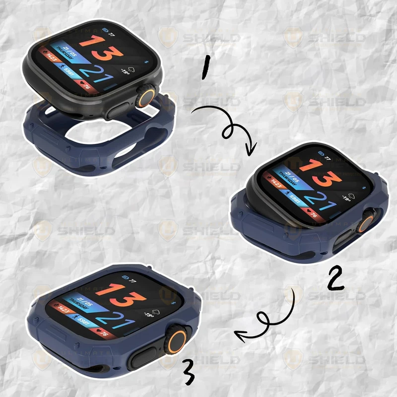 کاور آلتیمیت شیلد مدل Hexa Armor مناسب برای اپل واچ 49 mm سری Ultra 2