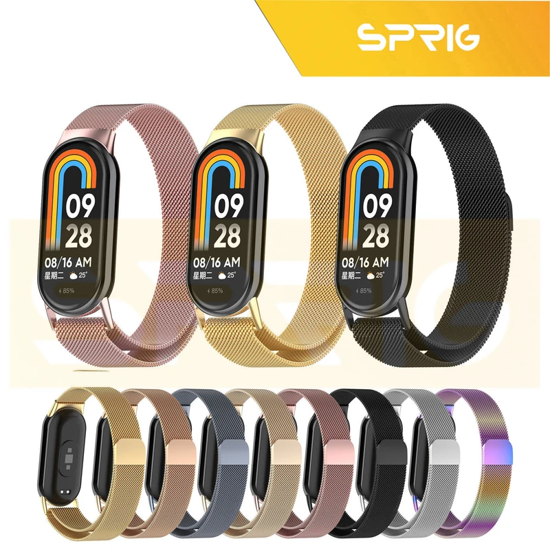 بند اسپریگ مدل Milanese مناسب برای ساعت هوشمند شیائومی Mi Band 10