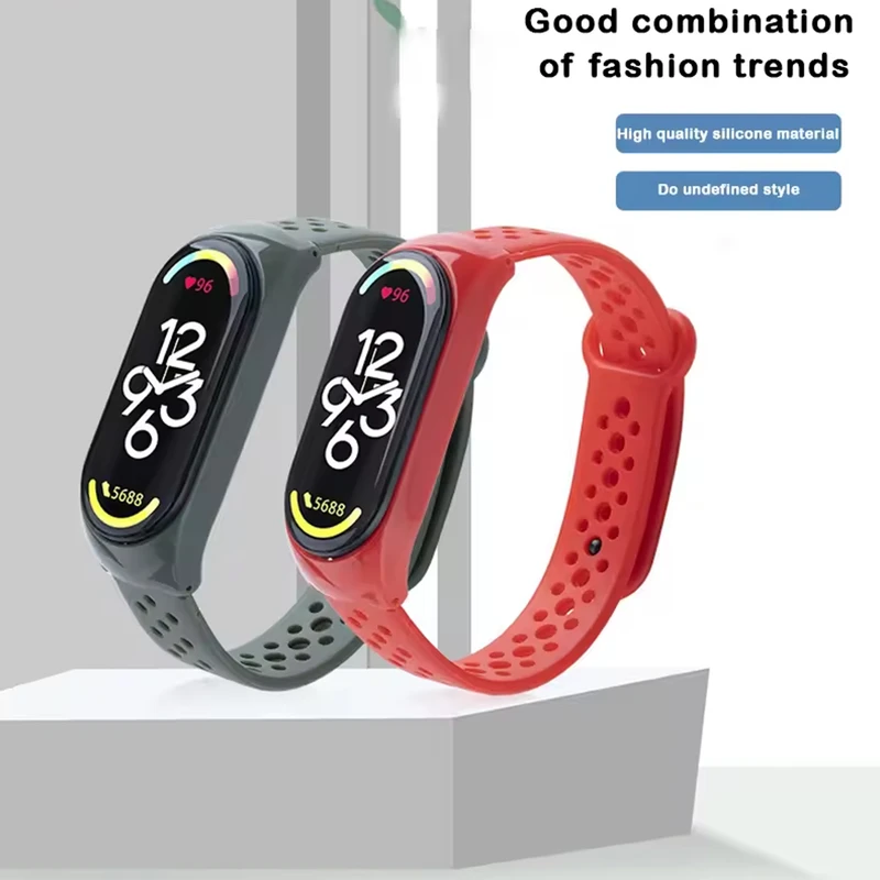 بند مدل HB-Guard مناسب برای ساعت هوشمند شیائومی Mi band 3/4/5/6/7 مجموعه 12 عددی