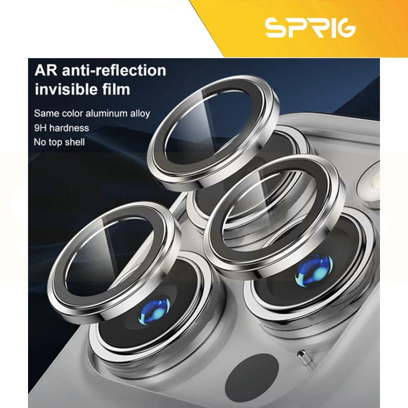 محافظ لنز دوربین اسپریگ مدل Ring metal-Super High quality مناسب برای گوشی موبایل اپل Iphone 17 Pro / 17 Pro max