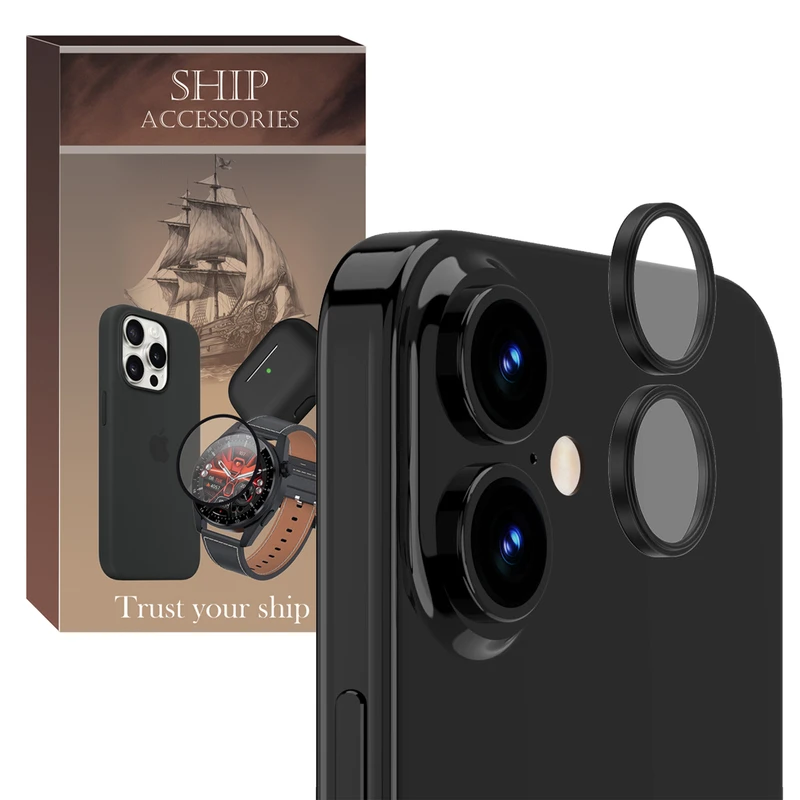 محافظ لنز دوربین شیپ مدل Ring Metal SH مناسب برای گوشی موبایل اپل iPhone 16 / 16 Plus
