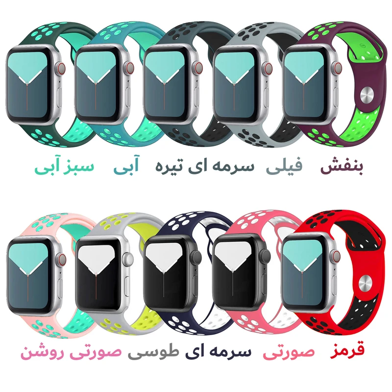 بند هاپلایت مدل NK Sport CL مناسب برای اپل واچ سری Se/1/2/3/4/5/6/7/8/9/Ultra/Ultra2 سایز 42/44/45/49mm
