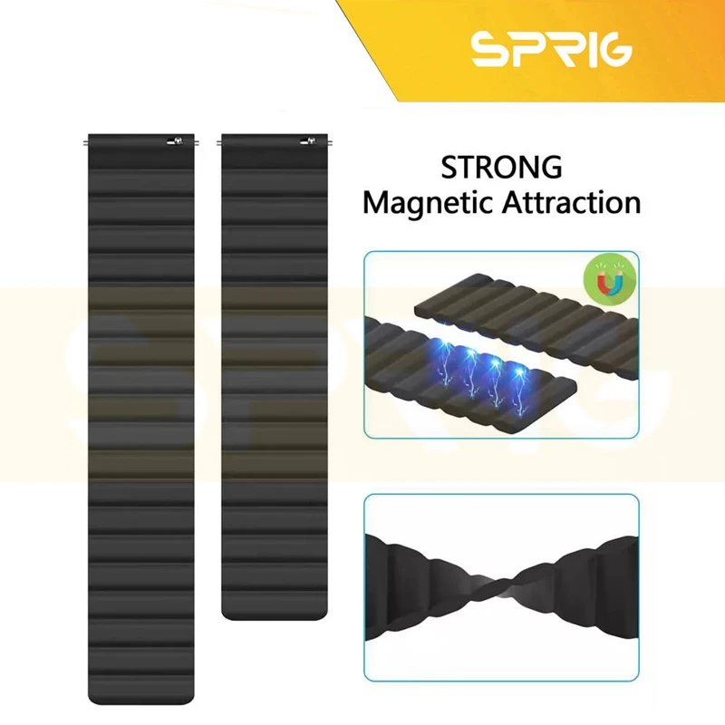 بند اسپریگ مدل Silicone Magnetic Link TW مناسب برای ساعت هوشمند ناتینگ سایز mm 22 سری CMF Watch Pro 3