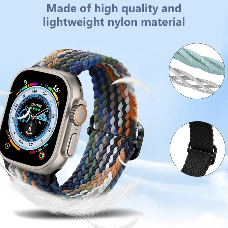 بند هاپلایت مدل Braided Blue HL مناسب برای ساعت هوشمند گرین لاین Ultra 49 میلیمتری