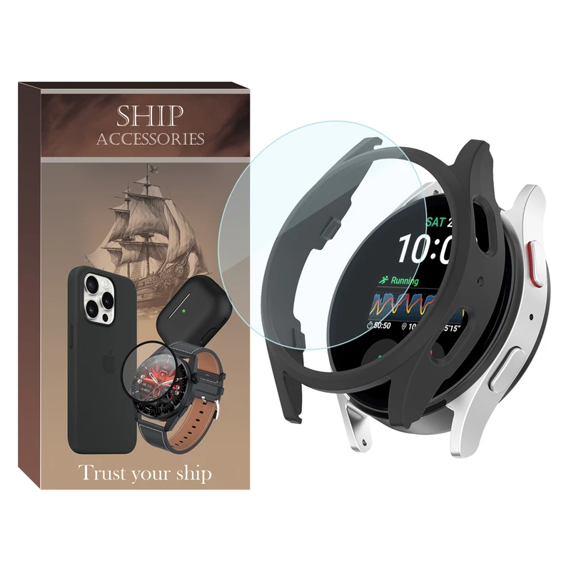 کاور شیپ مدل PC Bumper SH مناسب برای ساعت هوشمند سامسونگ Galaxy Watch 7 40mm به همراه محافظ صفحه نمایش