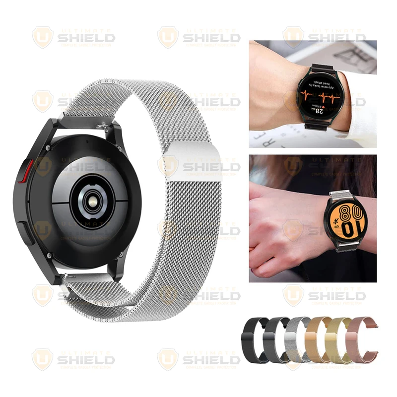 بند آلتیمیت شیلد مدل Milan GRD مناسب برای ساعت هوشمند سامسونگ Galaxy Watch 4 Classic 46mm به همراه کاور