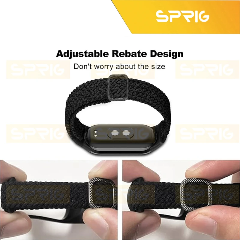 بند اسپریگ مدل Braided Solo مناسب برای ساعت هوشمند شیائومی Mi band 10