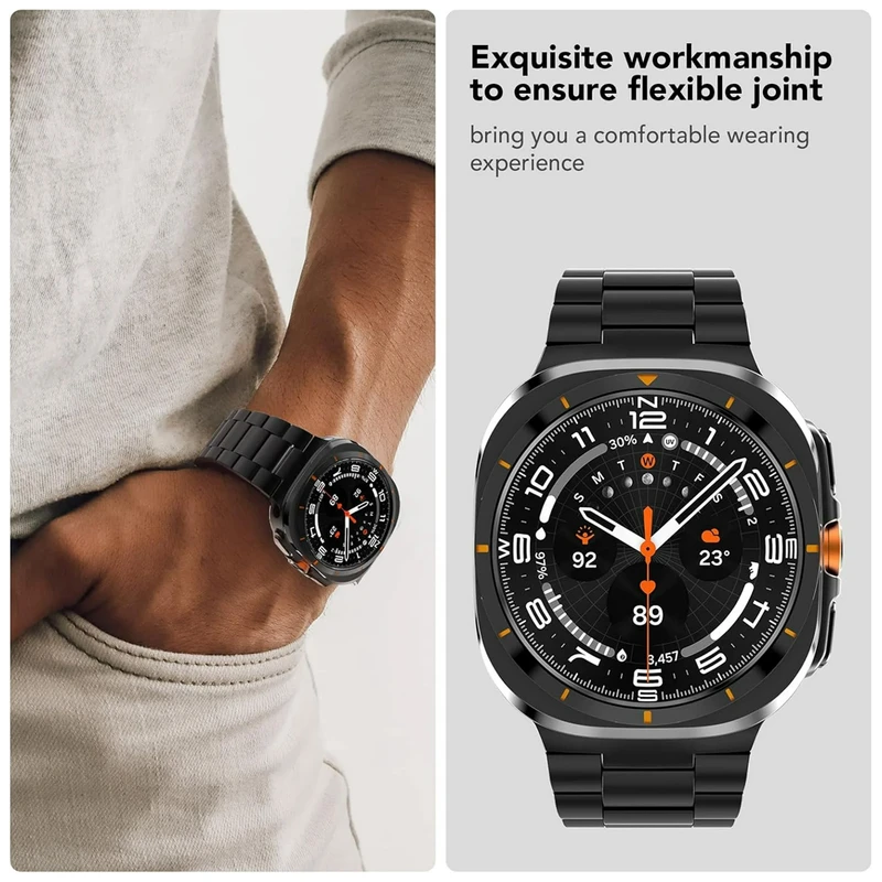 بند ساعت آکوآرا مدل Stahl Set مناسب برای ساعت هوشمند سامسونگ Galaxy Watch 7 Ultra 47mm به همراه کاور مجموعه 5 عددی