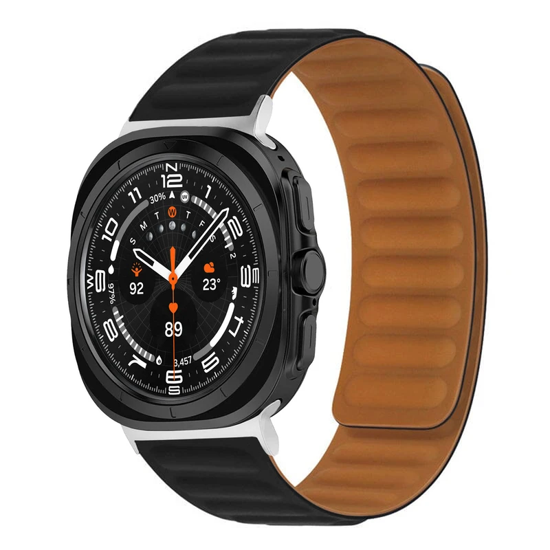 بند هاپلایت مدل Magnetic LP Silver HL مناسب برای ساعت هوشمند سامسونگ Galaxy Watch 7 Ultra 47mm