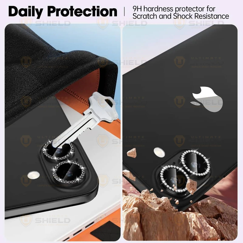 محافظ لنز دوربین آلتیمیت شیلد مدل RNG Diamond UL مناسب برای گوشی موبایل اپل iPhone 17
