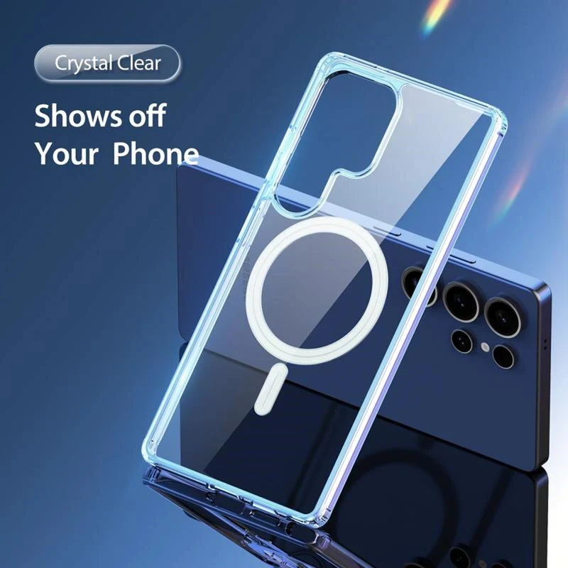 کاور هاپلایت مدل MagSafe Clear HL مناسب برای گوشی موبایل سامسونگ Galaxy S24 Ultra به همراه محافظ لنز دوربین