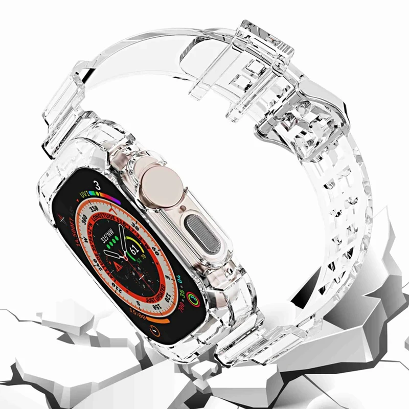 بند هاپلایت مدل Transparent Shock HL مناسب برای ساعت هوشمند ویرفیت HK8 Pro max / HK9 Ultra 2 / T900 ultra