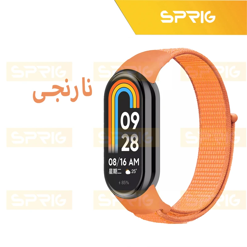 بند اسپریگ مدل Nylon Skin مناسب برای ساعت هوشمند شیائومی Mi band 8/9
