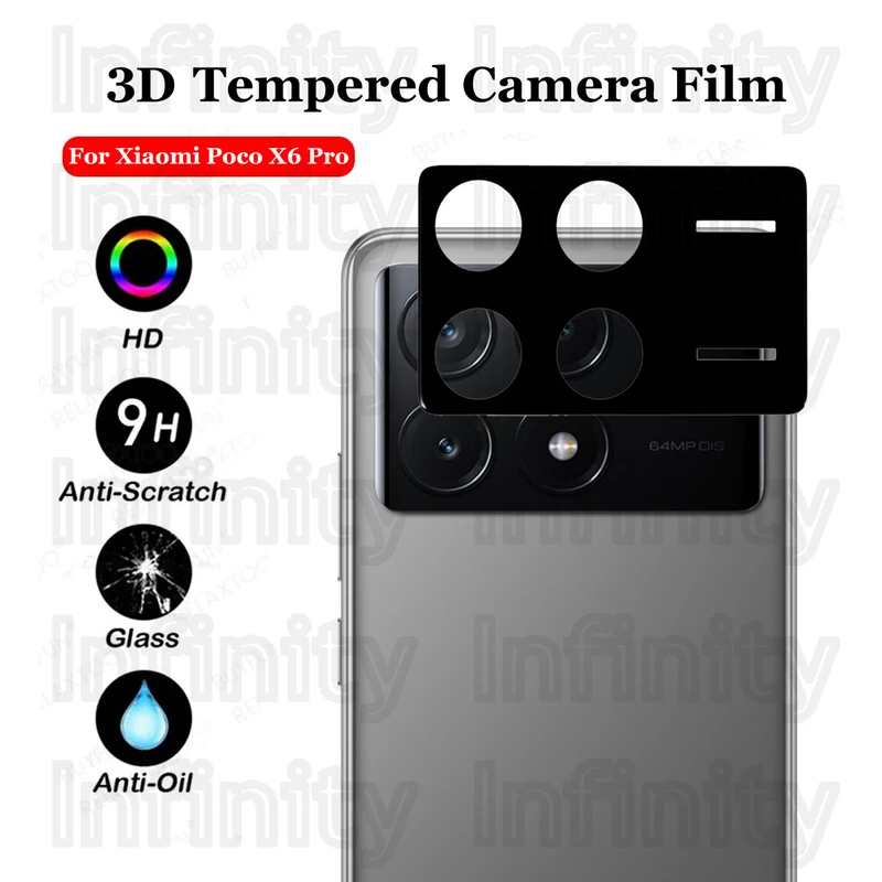 محافظ لنز دوربین اینفینیتی مدل 3D-IN مناسب برای گوشی موبایل شیائومی Poco X6 Pro