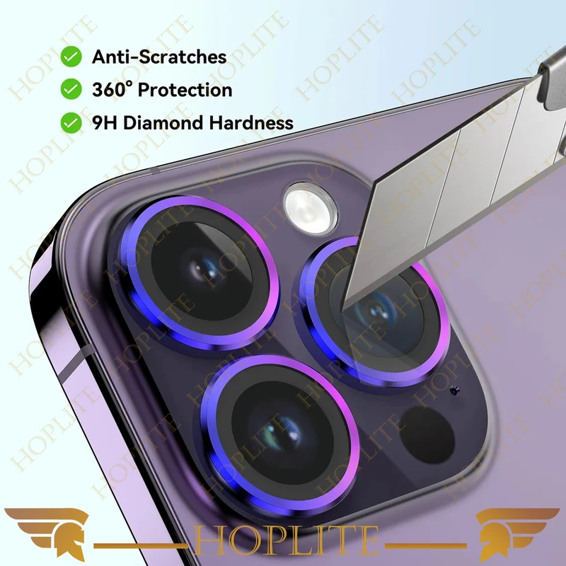 محافظ لنز دوربین هاپلایت مدل Ring-Metal-HL مناسب برای گوشی موبایل اپل Iphone 15 Pro Max