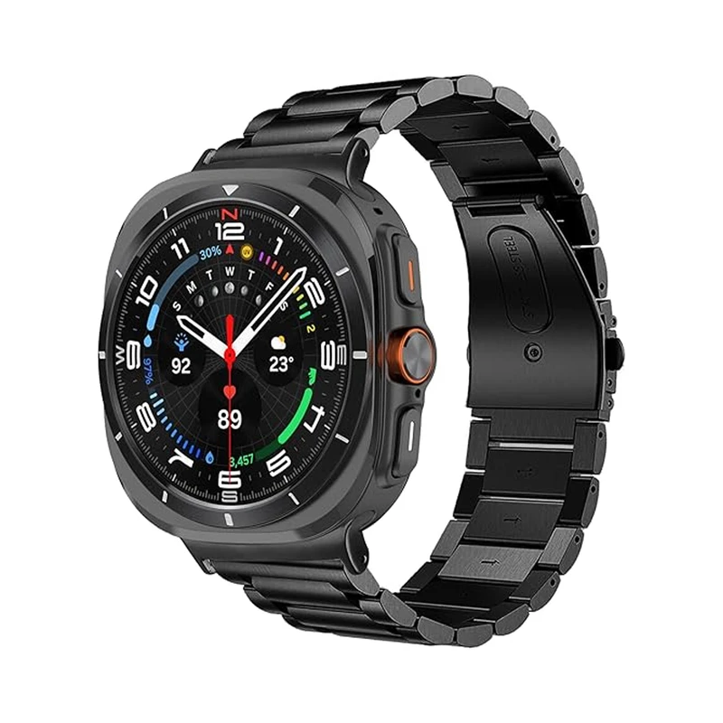 بند ساعت آکوآرا مدل Stahl Set مناسب برای ساعت هوشمند سامسونگ Galaxy Watch 7 Ultra 47mm به همراه کاور مجموعه 5 عددی