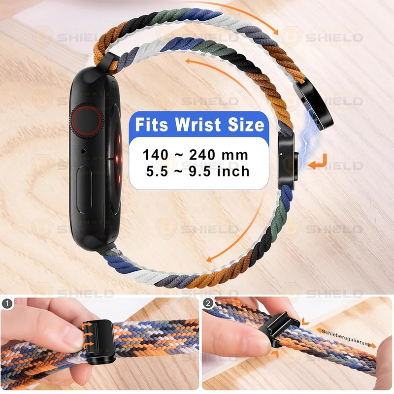بند آلتیمیت شیلد مدل Braided Magsolo TW مناسب برای ساعت هوشمند گلوریمی  M1 Pro / M2 / M2 Pro / M2 Max / GS1 Pro / GS2 / GR1 / GS1 Pro / GS2 / GS2 / GS2 SE / GX Race / GS2 X 22mm