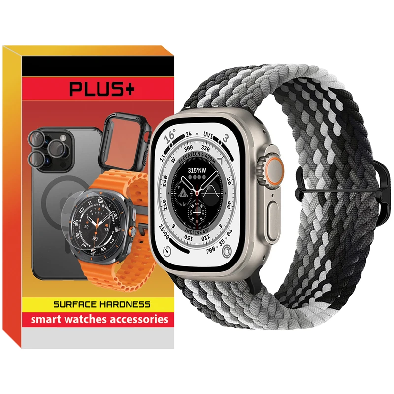 بند پلاس مدل Braided Solo PL مناسب برای ساعت هوشمند ویرفیت HK8 Pro max / HK9 Ultra 2 / T900 ultra