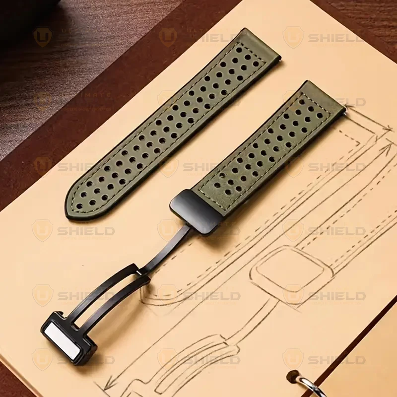 بند آلتیمیت شیلد مدل Dot Leather Magnet TW مناسب برای ساعت هوشمند گلوریمی GX Sport 22mm