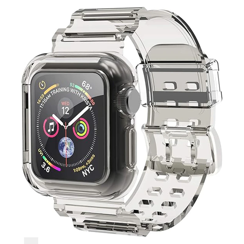 بند پلاس مدل Transparent Shock PL مناسب برای اپل واچ Series 9 Aluminum 41mm / Series 8 Aluminum 41mm / Series 7 Aluminum 41mm